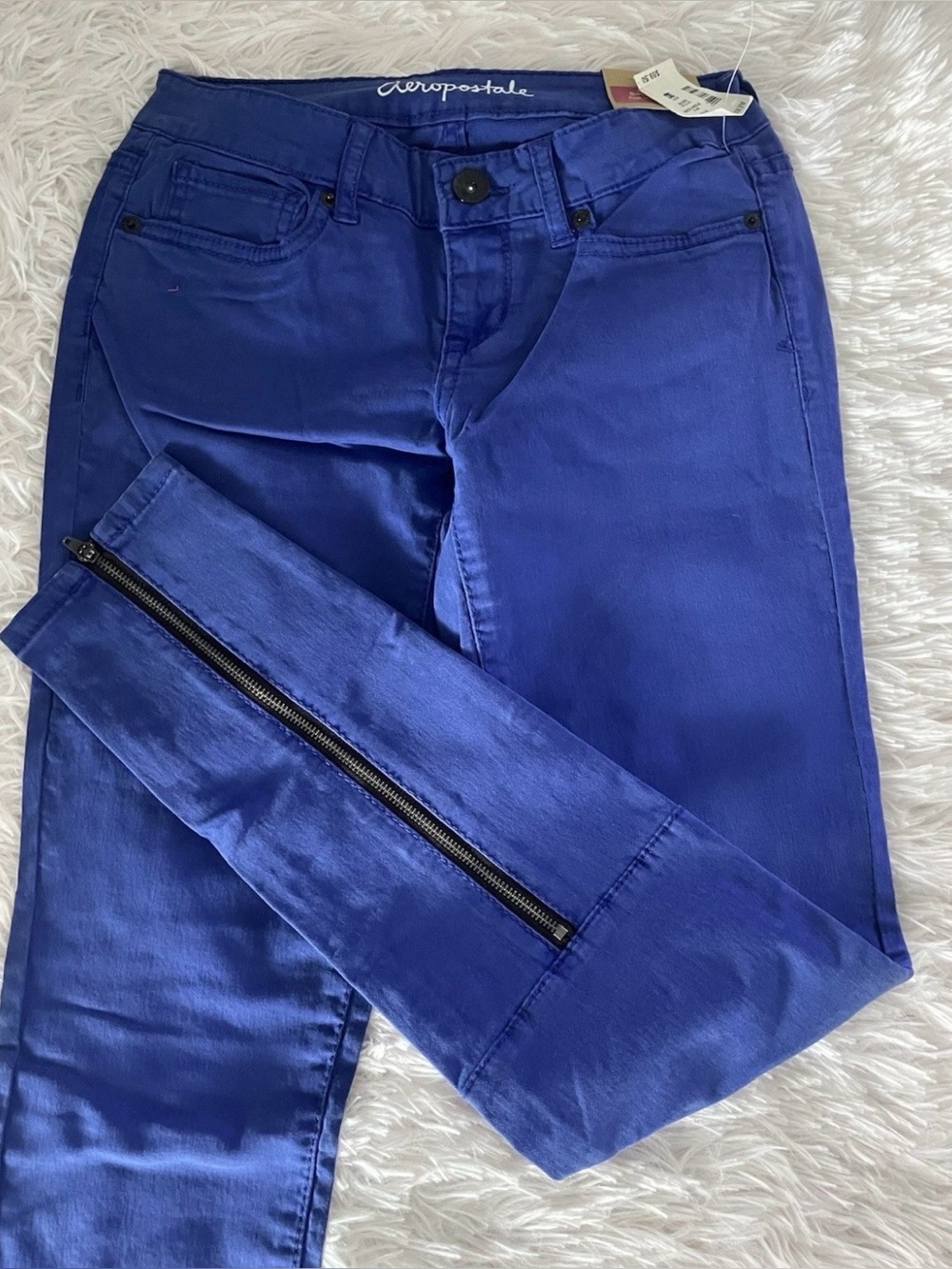 NWT Y2K Aeropostale LOLA Jegging/Ankle Zipper in COBALT BLUE Style #0516 (0 REG)